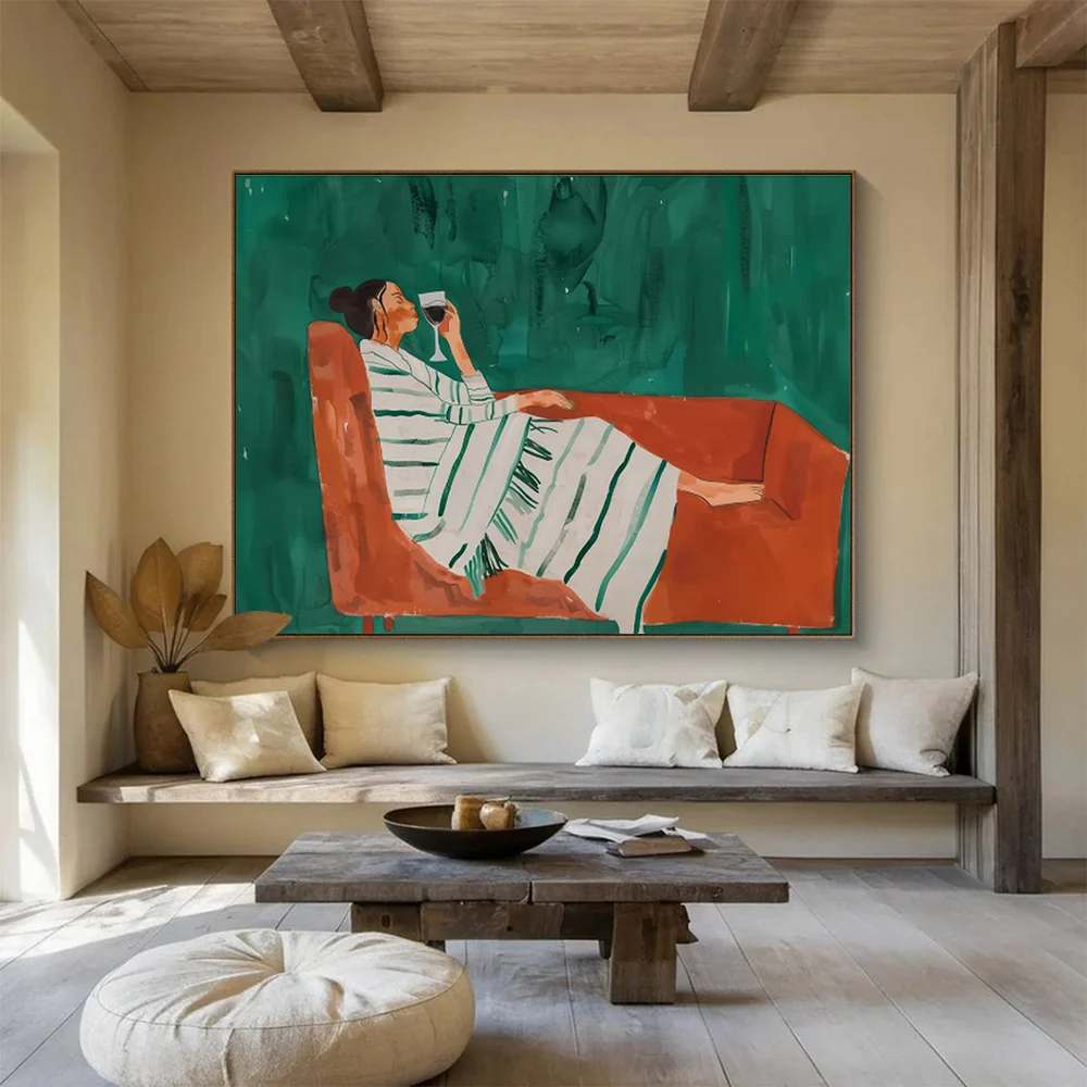Office Original Handmade Figure Bar Room Giant Abstract Wall Art GE5FC